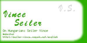 vince seiler business card